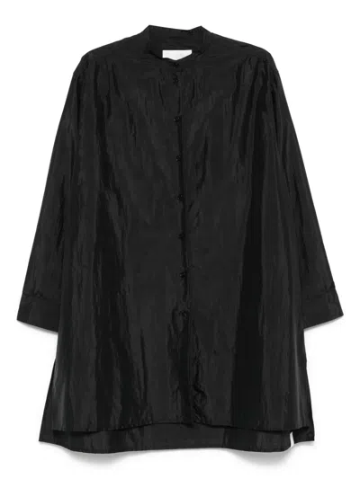 Jil Sander Hemd Aus Satin In Schwarz