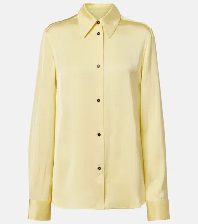 Jil Sander Satin Shirt In Yellow