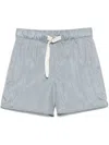 Jil Sander Blue Regular Fit Shorts In Blue