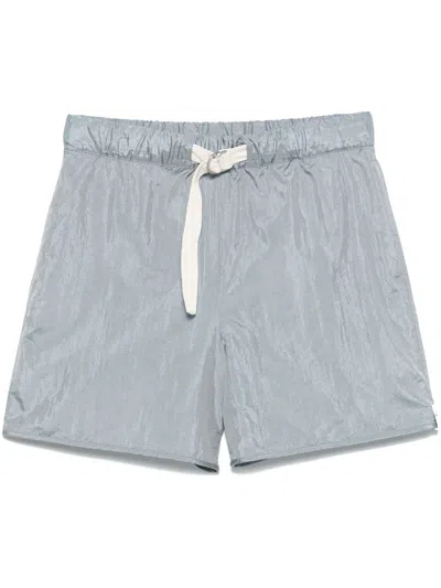 Jil Sander Blue Regular Fit Shorts In Negro