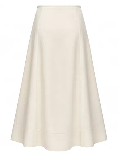Jil Sander Satin Skirt In Neutral