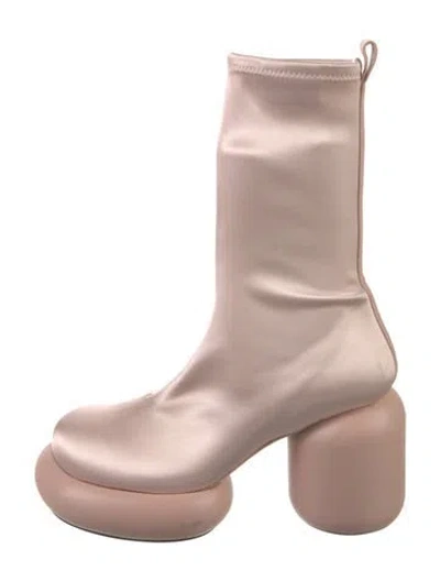 Pre-owned Jil Sander Satin Sock Boots In Pink