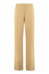 Jil Sander Satin Trousers Elastic Waistband In Sand