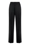 Shop Jil Sander Satin Trousers In Black