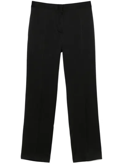 Jil Sander Satin Trousers In Black  