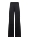 Jil Sander Satin Trousers Pants In Black