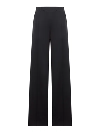 Jil Sander Satin Trousers Pants In Black