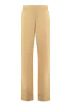 Jil Sander Satin Trousers Elastic Waistband In Sand