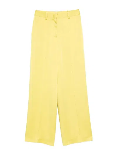 Jil Sander Satin Trousers In Yellow