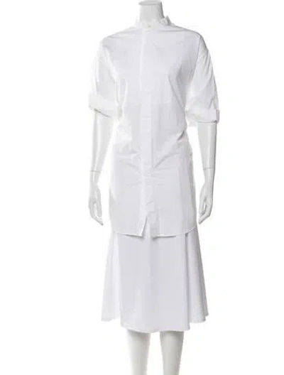 Pre-owned Jil Sander Saturday Long Sleeve Button-up Top In White