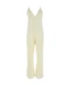 Jil Sander Ivory Satin Jumpsuit In Nude