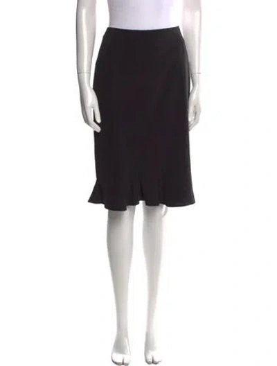 Pre-owned Jil Sander Scalloped Accent Knee-length Skirt In Black