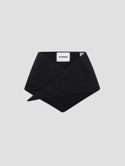 Jil Sander Scarf 04 - Charcoal In Black