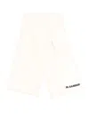 Jil Sander Logo-print Padded Down Scarf In Beige