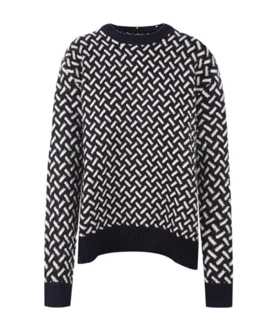 Jil Sander Scarf-detail Wool Jumper In Black
