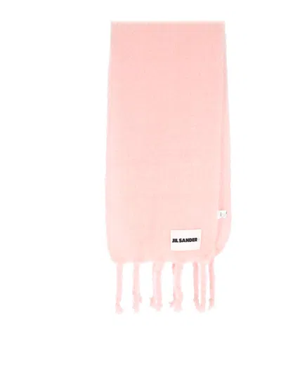 Jil Sander Scarf In Mohair And Wool In Nude