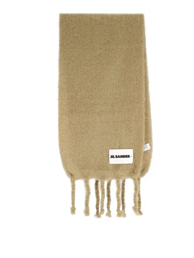 JIL SANDER SCARF IN MOHAIR AND WOOL