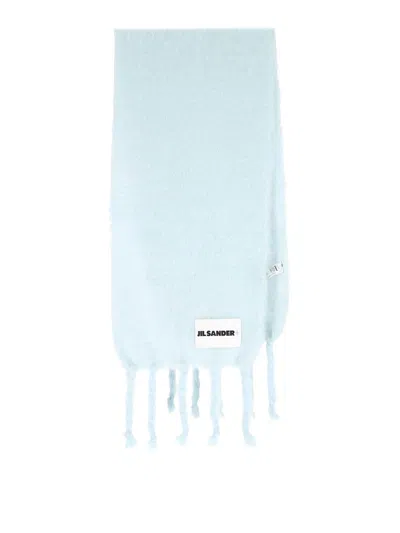 JIL SANDER SCARF IN MOHAIR AND WOOL