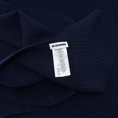 Jil Sander Scarf Merino Boiled Wool In Blue