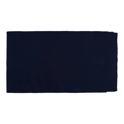 Jil Sander Scarf Merino Boiled Wool In Blue