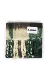Jil Sander Printed Wool Scarf In Multicolour