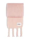 Jil Sander Mohair And Wool Blend Scarf In Pink