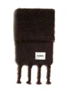 Jil Sander Wool Blend Scarf In Black