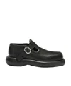 Jil Sander Leather Buckle Loafers Peculiar Sole In Black
