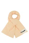 Jil Sander Quilted Texture Scarf In Polyester In Pink