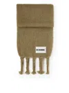 Jil Sander Fringed Brushed Scarf In Beige