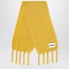 Jil Sander Yellow Mohair Blend Scarf Women In Orange