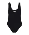 Jil Sander Logo Swimsuit In Black