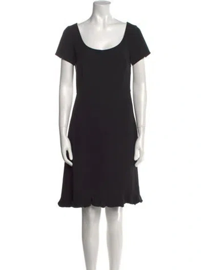 Pre-owned Jil Sander Scoop Neck Knee-length Dress In Black