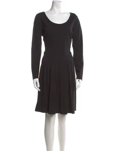 Pre-owned Jil Sander Scoop Neck Knee-length Dress In Black
