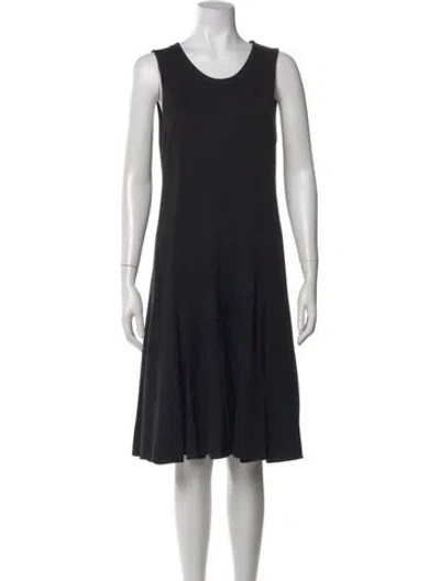 Pre-owned Jil Sander Scoop Neck Knee-length Dress In Black