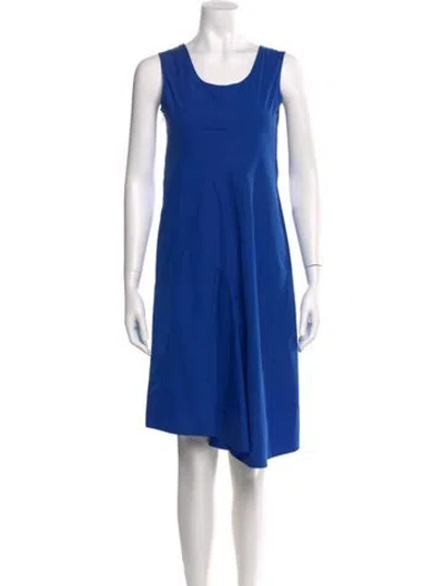 Pre-owned Jil Sander Scoop Neck Knee-length Dress In Blue