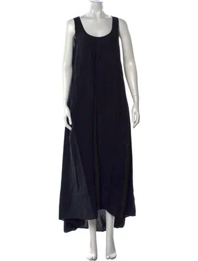 Pre-owned Jil Sander Scoop Neck Long Dress In Blue