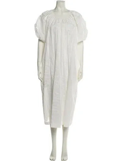 Pre-owned Jil Sander Scoop Neck Long Dress In Neutral
