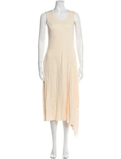 Pre-owned Jil Sander Scoop Neck Long Dress In Neutral