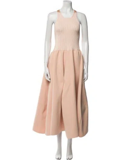 Pre-owned Jil Sander Scoop Neck Long Dress In Pink