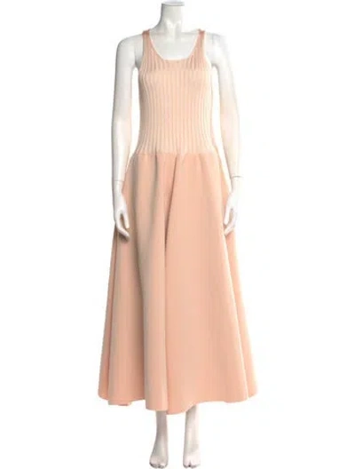 Pre-owned Jil Sander Scoop Neck Long Dress In Pink