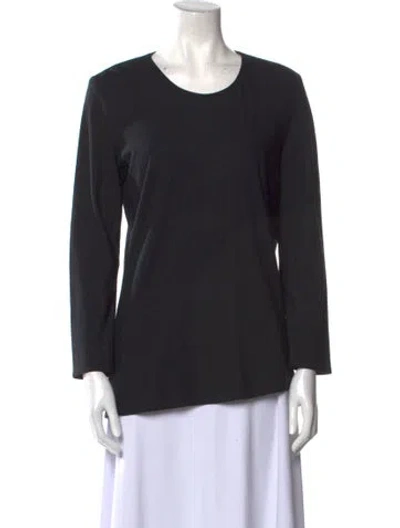 Pre-owned Jil Sander Scoop Neck Long Sleeve T-shirt In Black