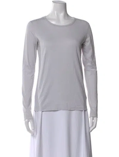 Pre-owned Jil Sander Scoop Neck Long Sleeve T-shirt In Gray