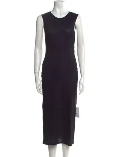 Pre-owned Jil Sander Scoop Neck Midi Length Dress W/ Tags In Black