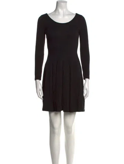 Pre-owned Jil Sander Scoop Neck Mini Dress In Black