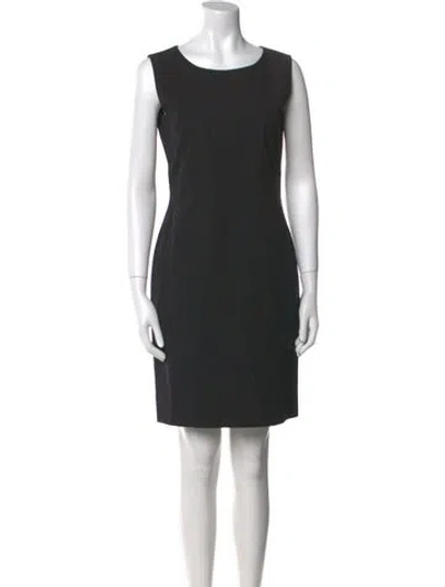 Pre-owned Jil Sander Scoop Neck Mini Dress In Black