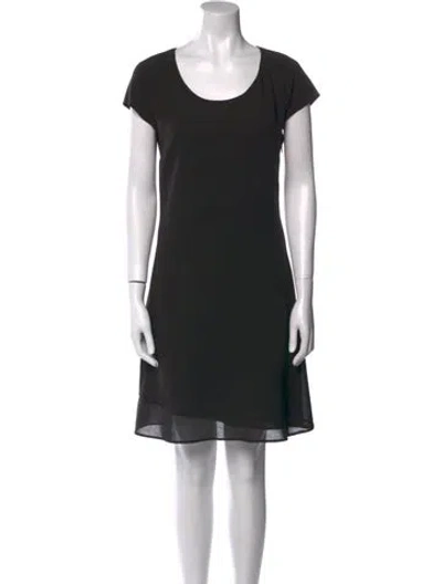 Pre-owned Jil Sander Scoop Neck Mini Dress In Black