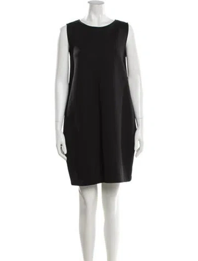 Pre-owned Jil Sander Scoop Neck Mini Dress In Black