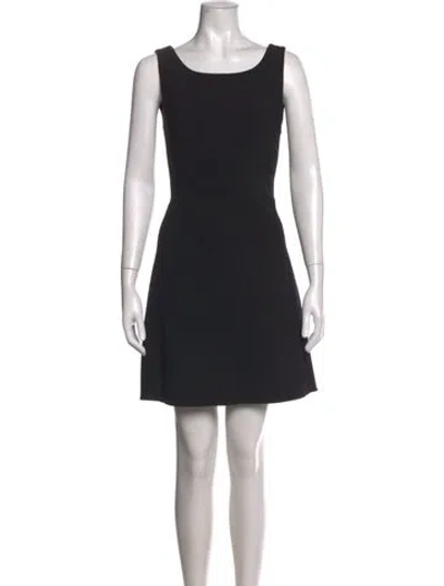 Pre-owned Jil Sander Scoop Neck Mini Dress In Black