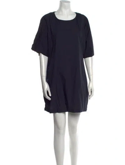 Pre-owned Jil Sander Scoop Neck Mini Dress In Blue